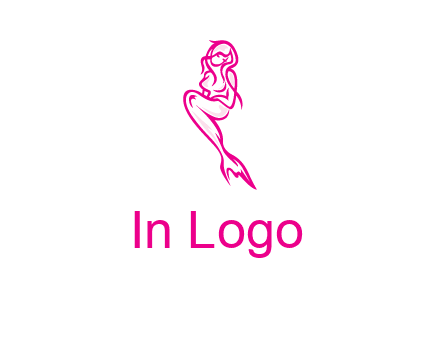 pink mermaid logo