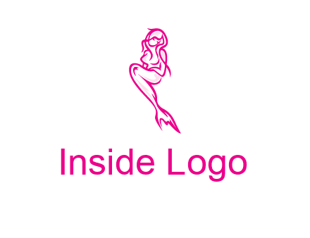 pink mermaid logo
