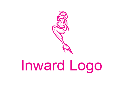 pink mermaid logo