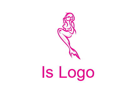 pink mermaid logo