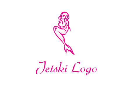 pink mermaid logo