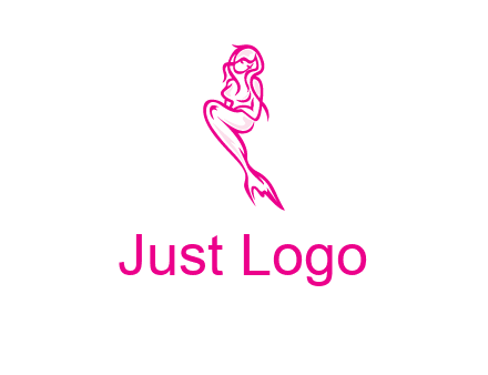 pink mermaid logo