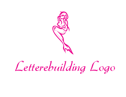 pink mermaid logo