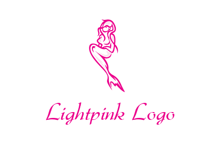 pink mermaid logo