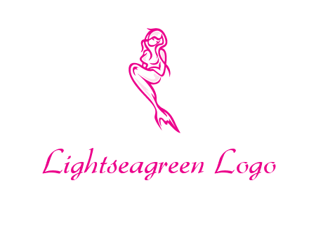 pink mermaid logo