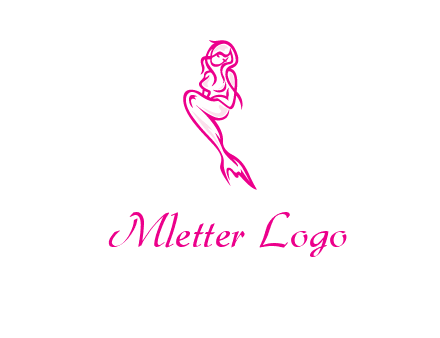 pink mermaid logo