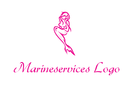 pink mermaid logo
