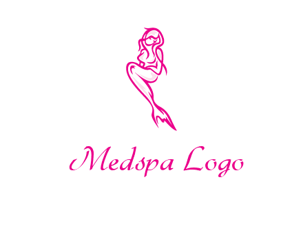 pink mermaid logo