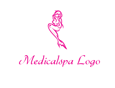 pink mermaid logo