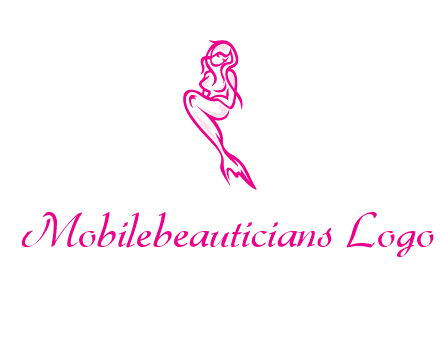 pink mermaid logo