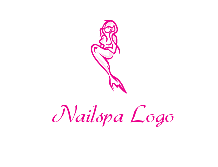 pink mermaid logo