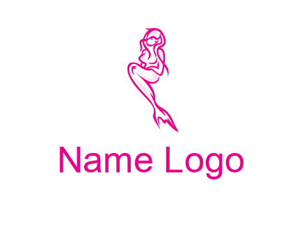 pink mermaid logo