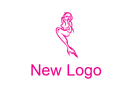 pink mermaid logo