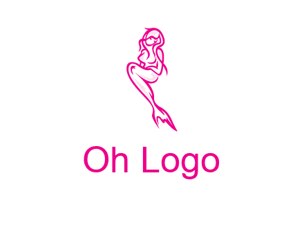 pink mermaid logo
