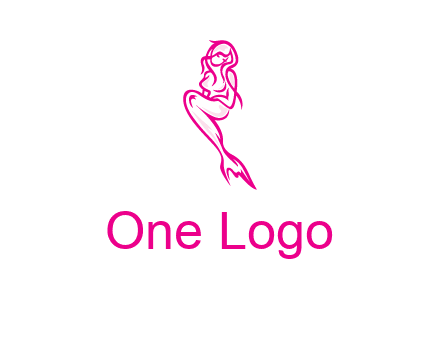 pink mermaid logo