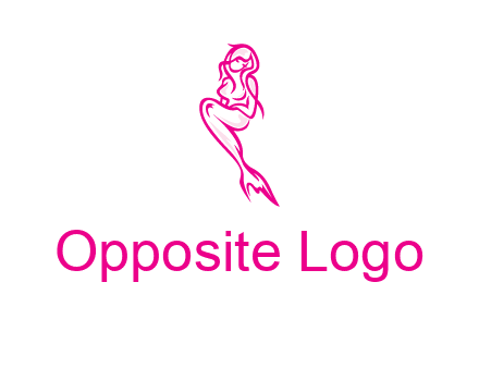 pink mermaid logo