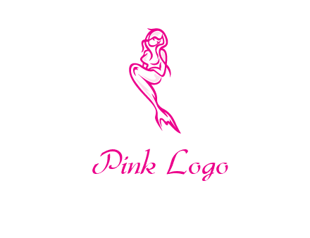 pink mermaid logo