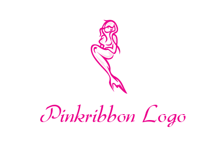 pink mermaid logo