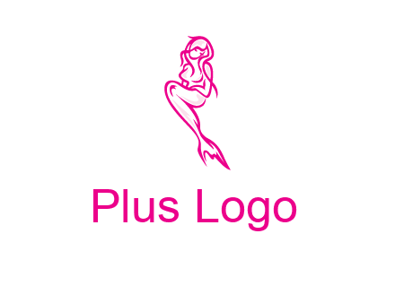 pink mermaid logo