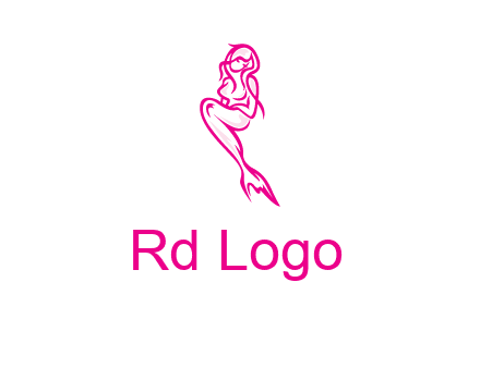 pink mermaid logo