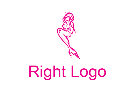 pink mermaid logo