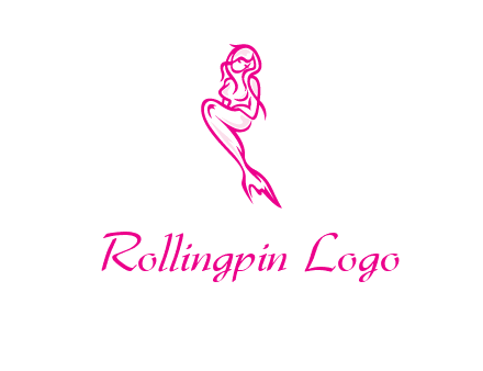 pink mermaid logo