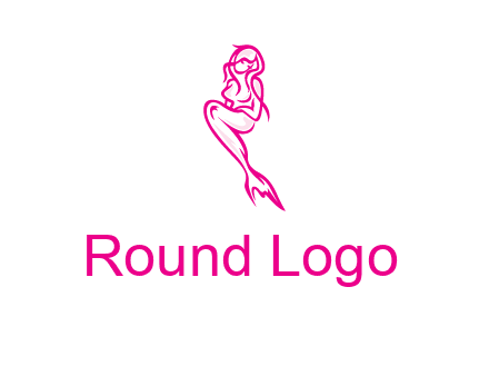 pink mermaid logo