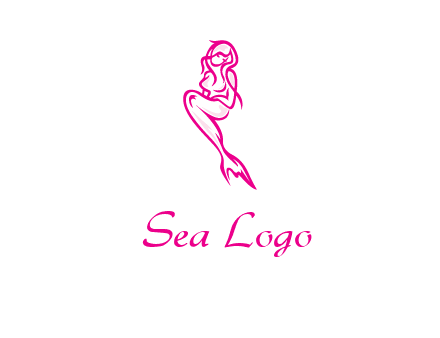 pink mermaid logo