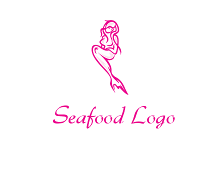 pink mermaid logo