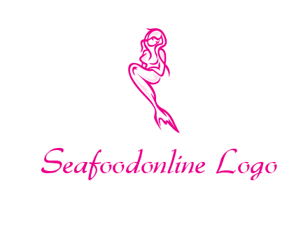 pink mermaid logo