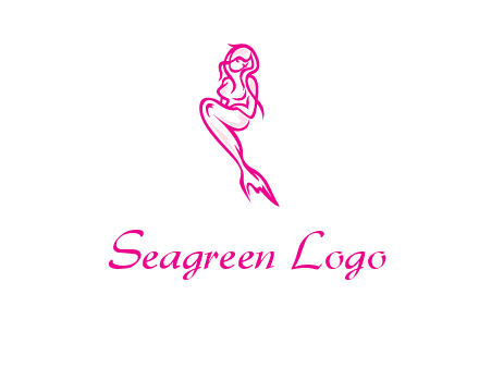 pink mermaid logo