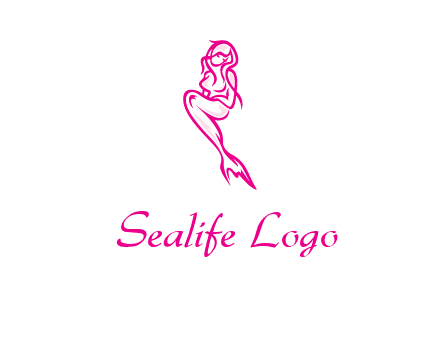 pink mermaid logo