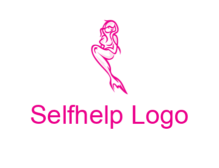 pink mermaid logo