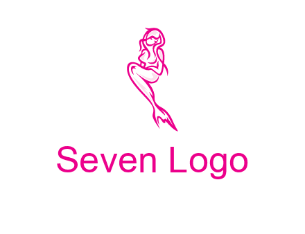 pink mermaid logo