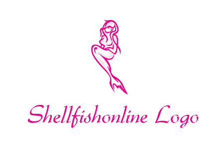pink mermaid logo