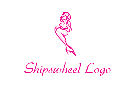 pink mermaid logo