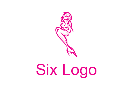 pink mermaid logo