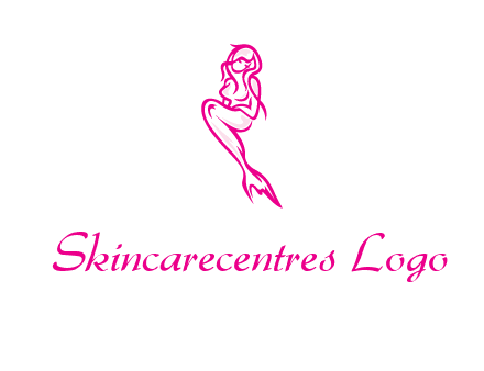 pink mermaid logo