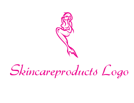 pink mermaid logo