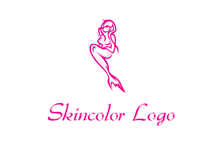 pink mermaid logo