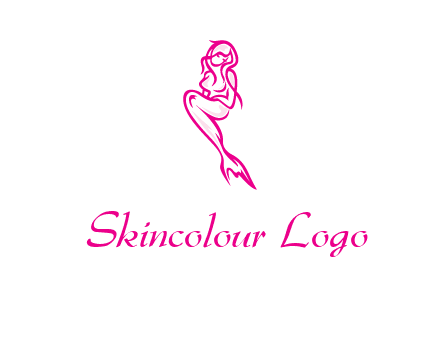 pink mermaid logo