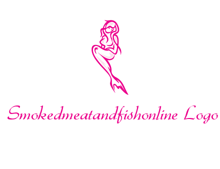 pink mermaid logo