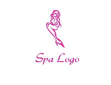 pink mermaid logo