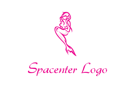 pink mermaid logo