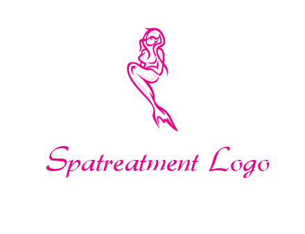 pink mermaid logo