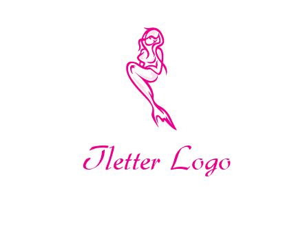 pink mermaid logo