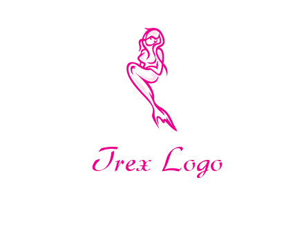 pink mermaid logo