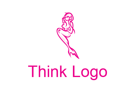 pink mermaid logo