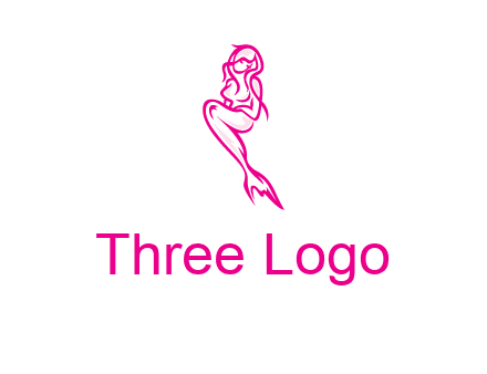 pink mermaid logo