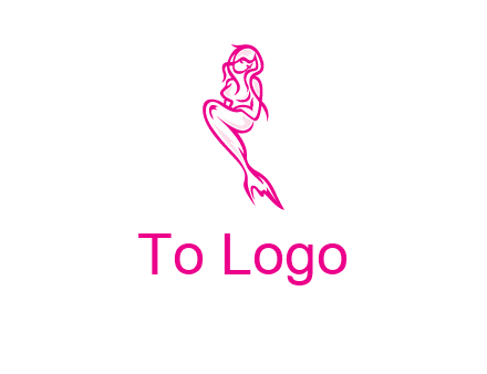 pink mermaid logo